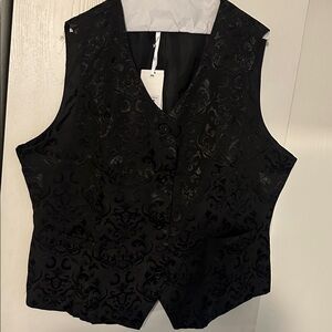 Grace Karin women’s black jacquard print vest size 3XL